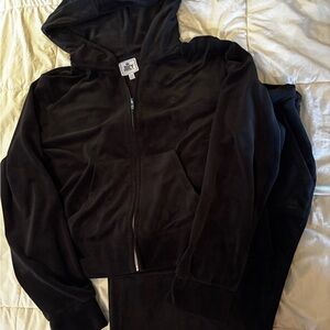 Juicy Couture Black Velour Tracksuit